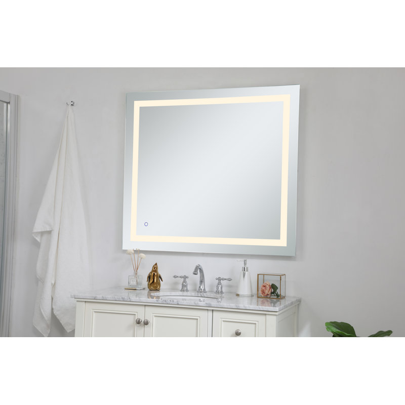 Wade Logan Haslingden Hardwired LED Lighted Bathroom Mirror & Reviews